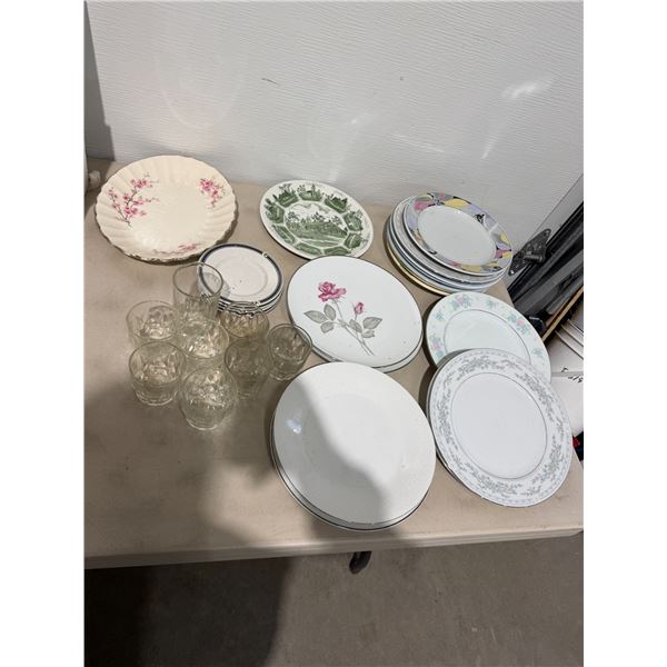 Assorted dishes and glassware
