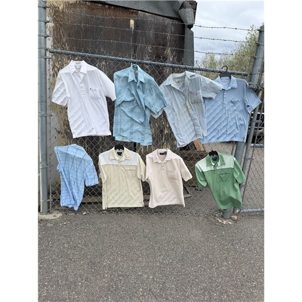 Golf shirts, mostly medium