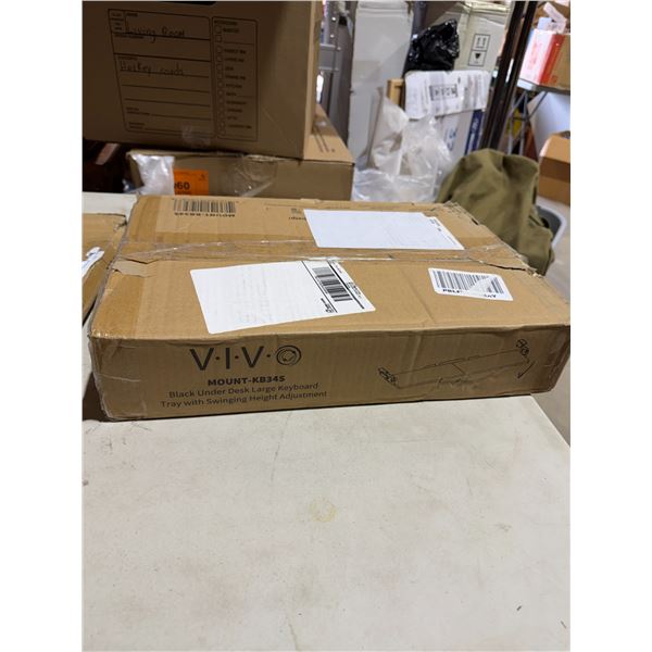 VIVO black under desk, large keyboard tray