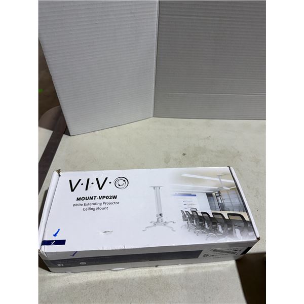 VIVO white extending projector ceiling mount