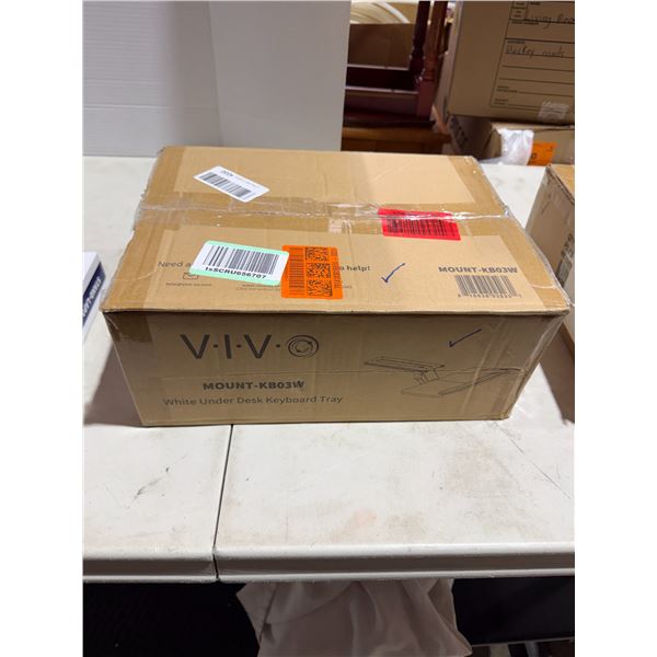 VIVO white under desk, keyboard tray