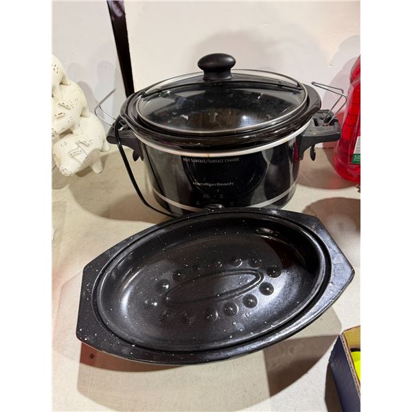 Hamilton Beach crockpot and a roaster