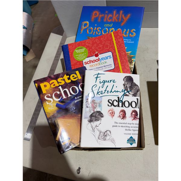 Sketching books, pastel books, school years, and other