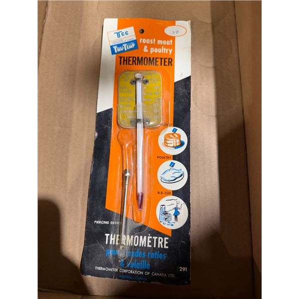 Antique roast meat in poultry thermometer