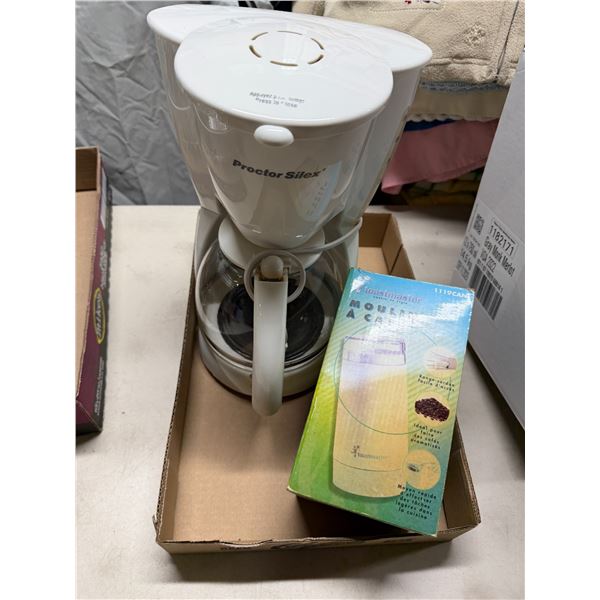 Coffee maker and grinder