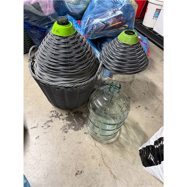 3 wine jugs