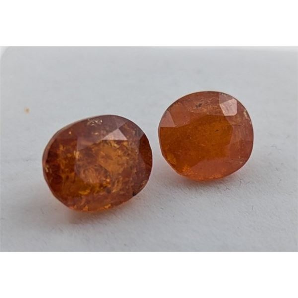 9.98 ct Certified Spessartite Garnet gemstone Pair ($9,980 Appraisal)
