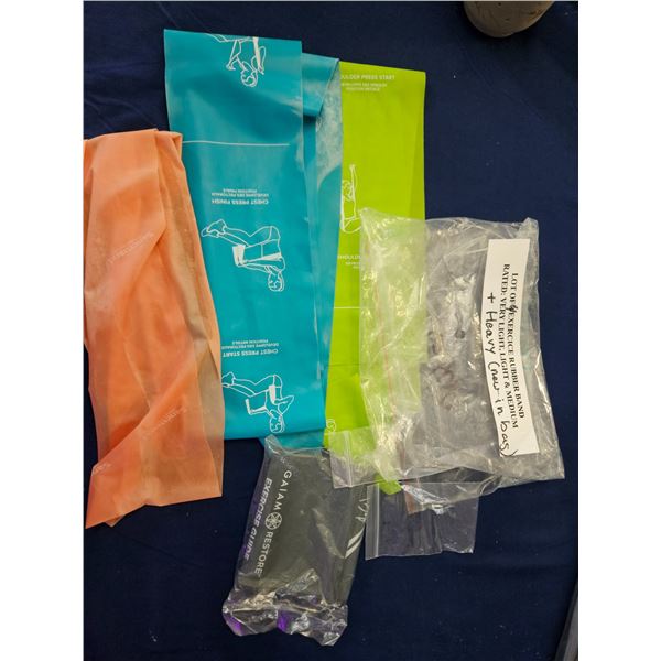 4 Exercise rubber bands, different ratings