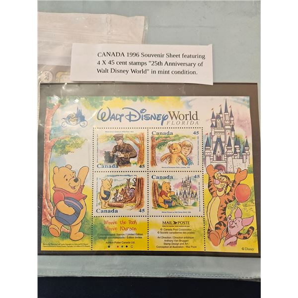 1996 Canada Walt Disney stamps