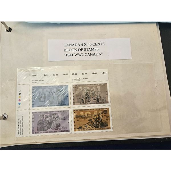 1941 Canada block of stamos