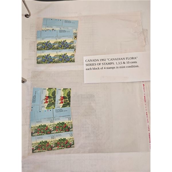 1992 Canada "Flora" series stamps