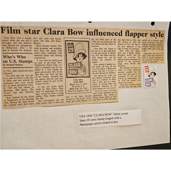 1994 USa "clara bow" stamp
