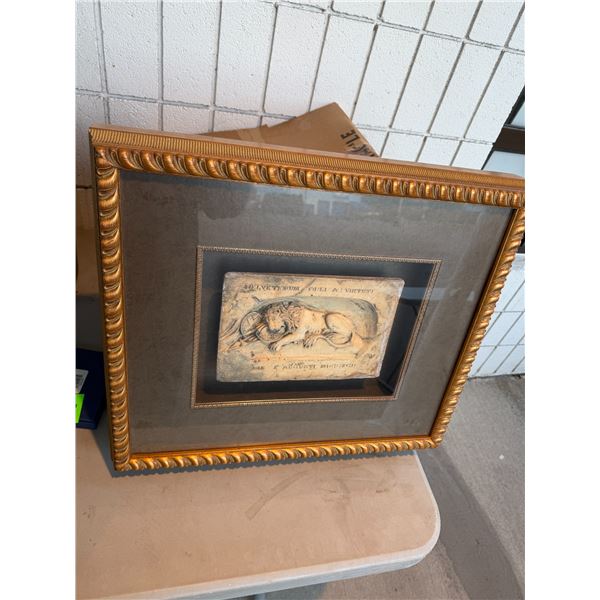 Lion wall hanging 21" x 19"