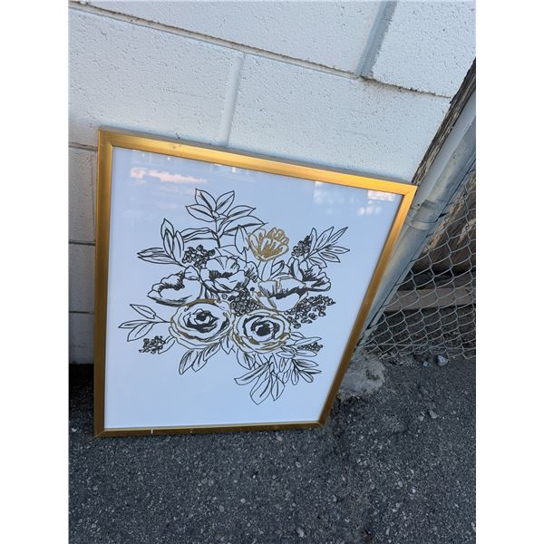 Floral wall hanging 23" x 27 1/2"