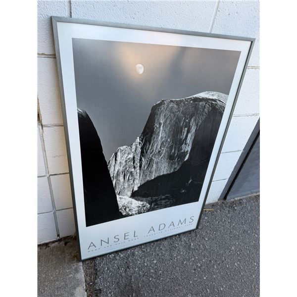 ANSEL Adams, moon and half dome Yosemite national parks 24" x 36"