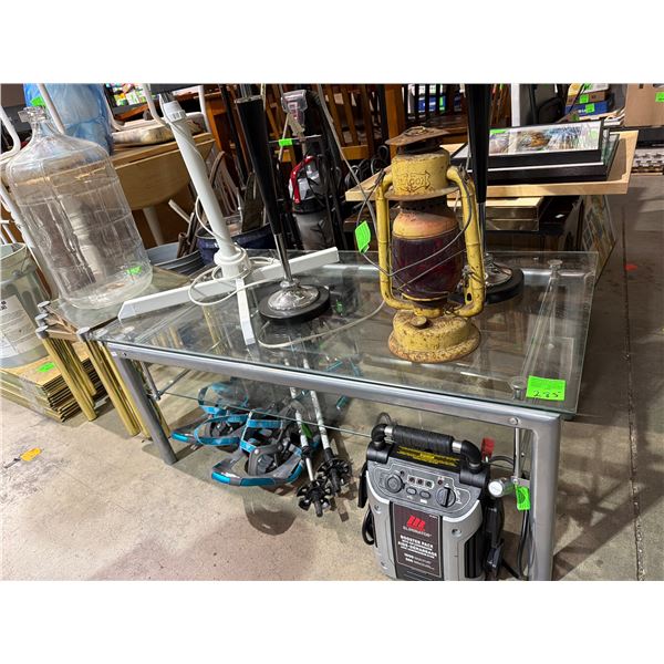 Glass Coffee Table 43 1/2" x 23 1/2" x 8" tall