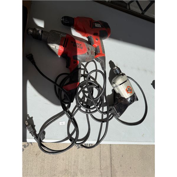 Black & Decker corded drills