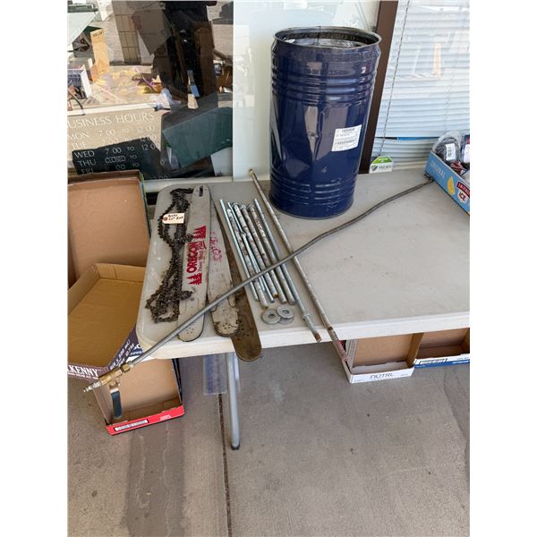 Chainsaw, parts and other items with 10