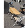 Image 1 : Drop side table and two chairs