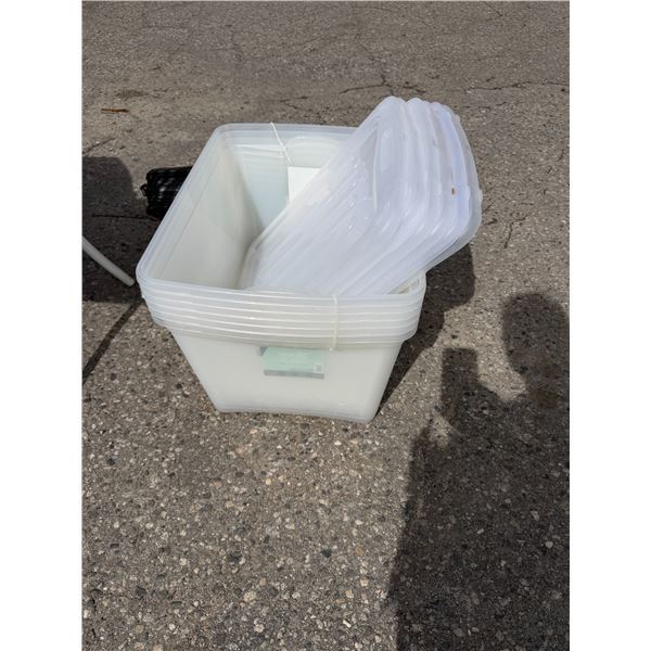 Storage bins with lids