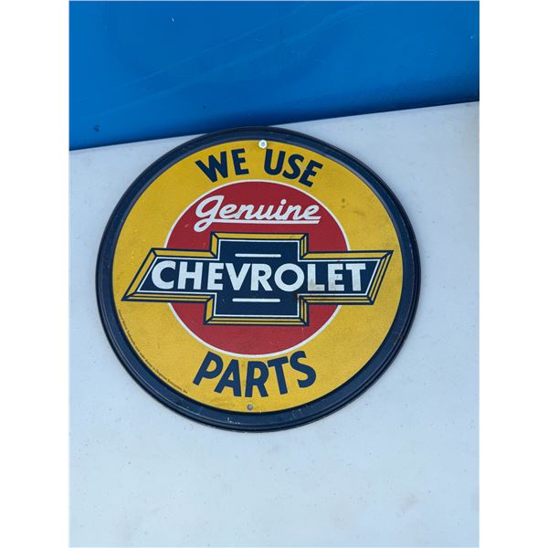Tin sign Chevrolet parts