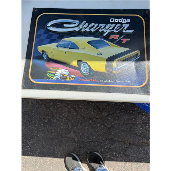 Tin sign Dodge charger