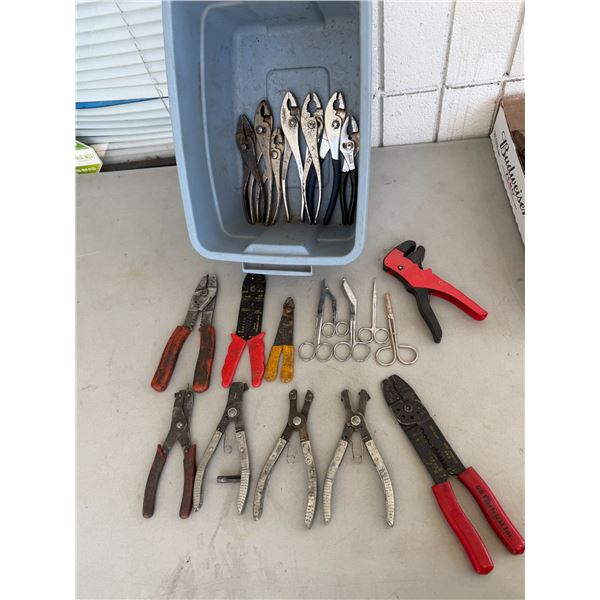 Assorted scissors, wire strippers, etc.