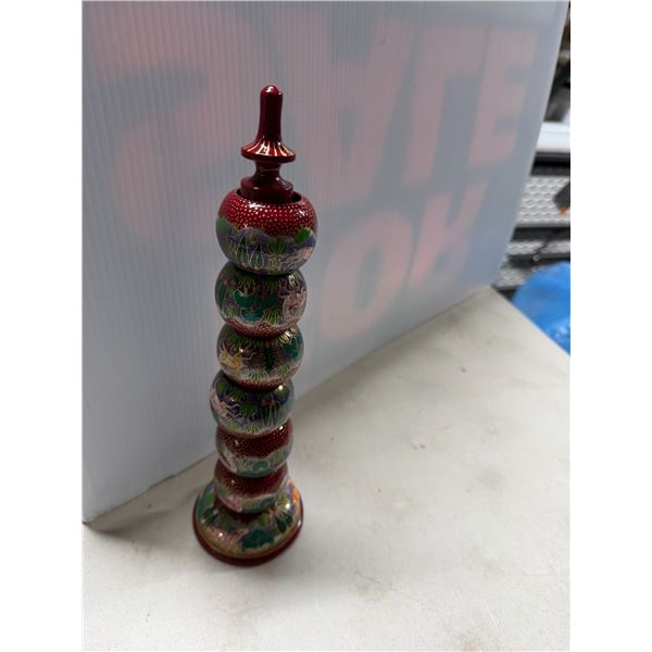 Stackable hand, painted napkin rings