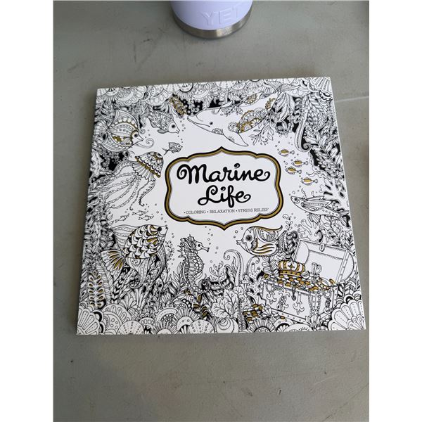 Marine life coloring book