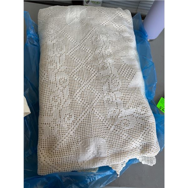 Bedsheet coverlet 96 inches long by 110 inches