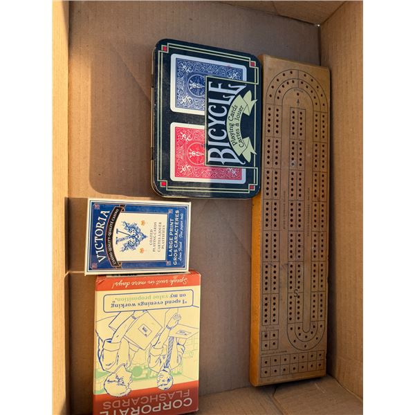 Crib board and cards