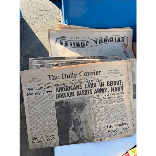 1950s daily courier newspapers