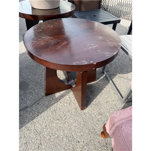 Side table 28 inches round by 25 inches tall