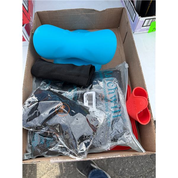 Hot water bottle and compression socks