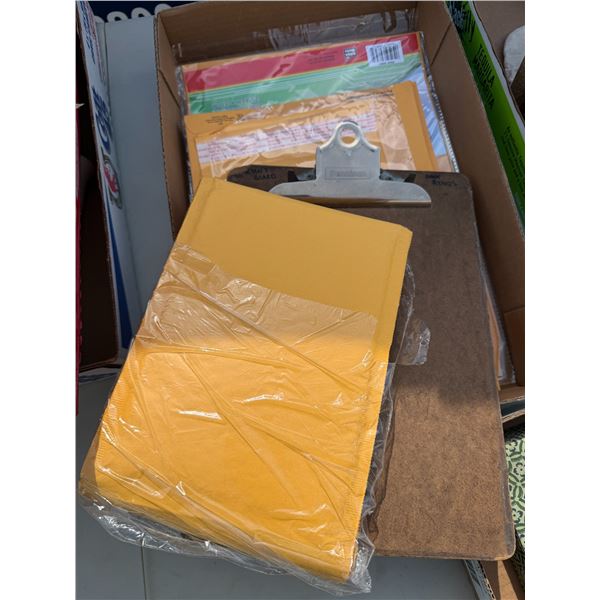 Envelopes, bubble, envelopes, and clipboard