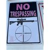 Image 1 : No trespassing tin sign