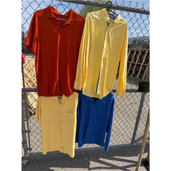Assorted shirts, size, XL, and medium