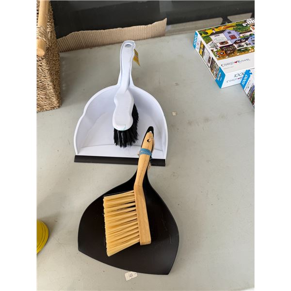 Dust pans and brushes