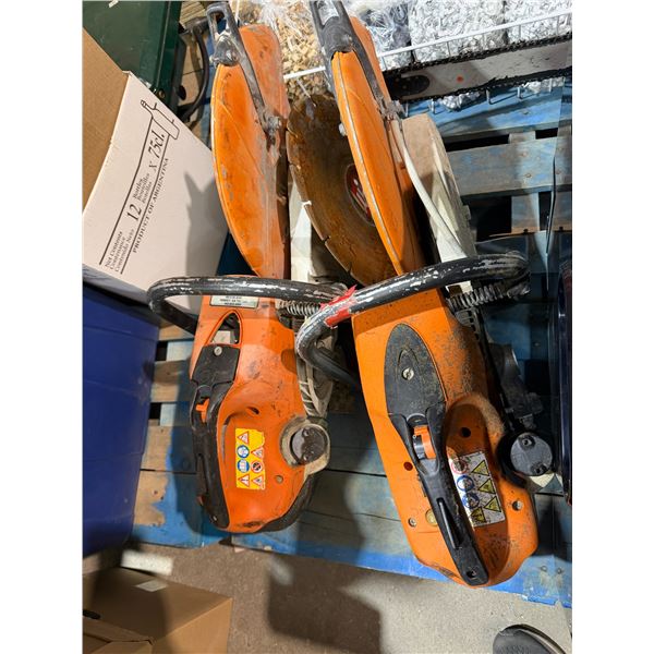 2 Stihl Concrete Saws for parts.