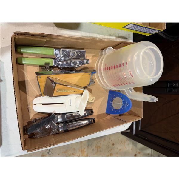 Can openers and measuring cups