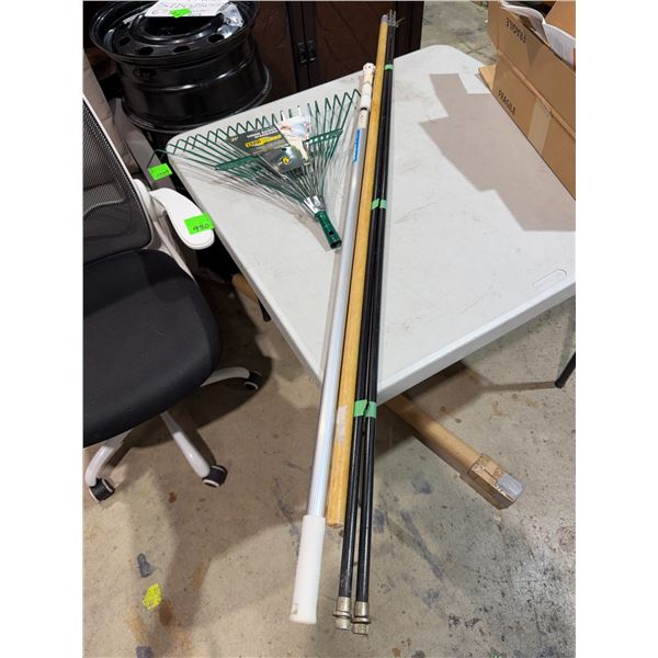 Poles and rake head