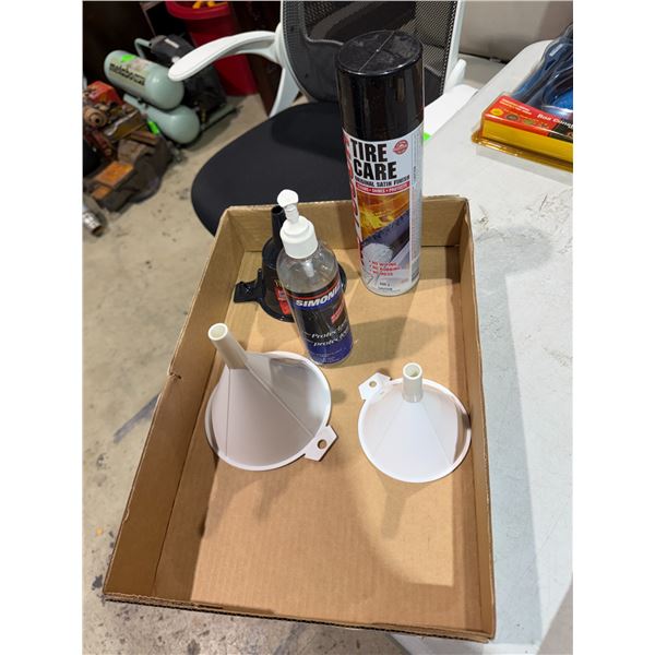 Tire care and funnels