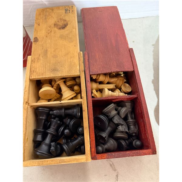 Vintage French chess pieces