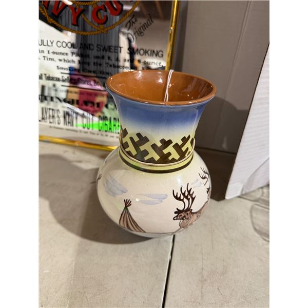 Scandinavian handpainted vase