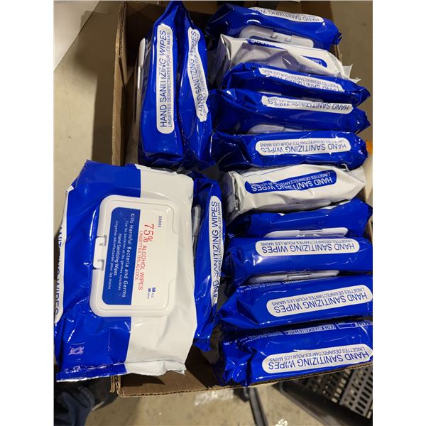 Hand sanitizing wipes