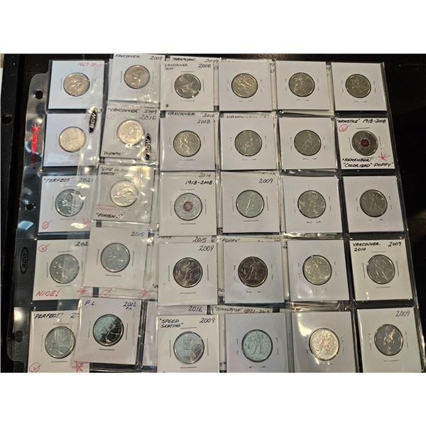 Canada 25 cent collections