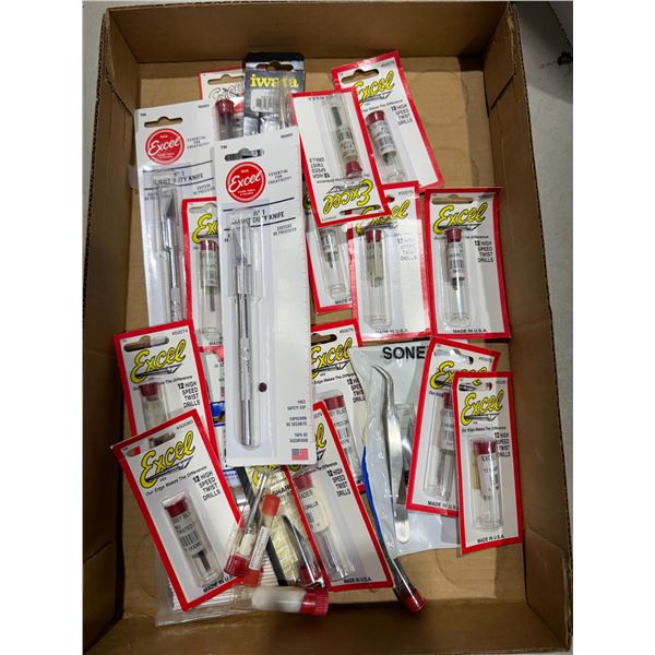 EXCEL  light duty, knives, and high speed twist drills