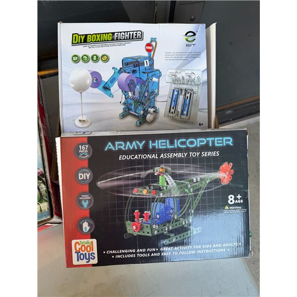 DIY boxing fighter in army helicopter