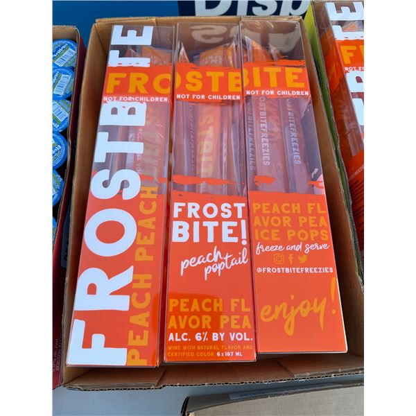 Frostbite, peach, flavored ice pops, must have valid ID