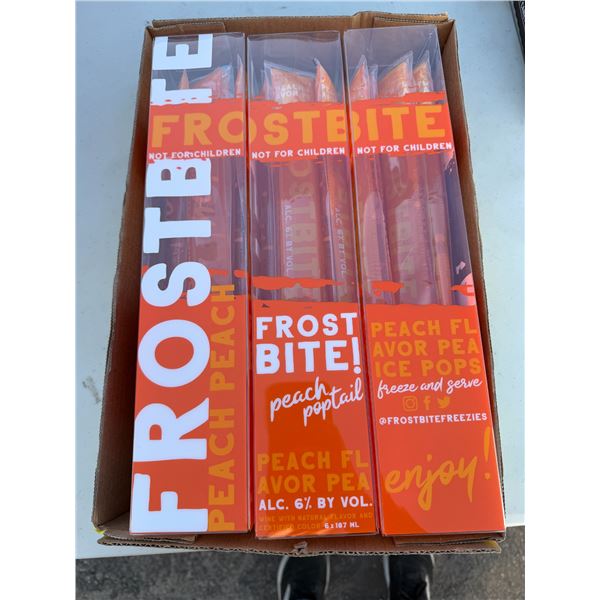 Frostbite, peach, flavored ice pops, must have valid ID
